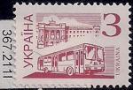 Украина 2003 год. 4-й стандарт. Городской автобус. 1 марка (номинал 3)