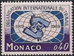 Монако 1969 год. 50 лет Международной Рабочей организации ( ILO). 1 марка