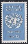 США 1995 год. 50 лет ООН. 1 марка