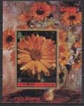 Аджман 1972 год. Полевые цветы. Гашеный блок