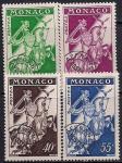 Монако 1959 год. Символический рыцарь. Княжеская печать. 4 марки (8,55,40,20)