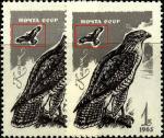 СССР 1965 год. Канок (3196). Разновидность - верхняя птица сливается с фоном марки (Ю)