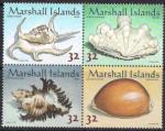 Маршалловы острова 1998 год. Морские раковины. 4 марки
