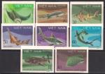 Вьетнам 1980 год. Акулы. 8 марок БЕЗ зубцов