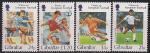 Гибралтар 1996 год. Чемпионат Европы по футболу в Великобритании. 4 марки