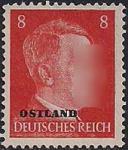 Германия (Ostland). Рейх 1941 год. Стандарт (ном. 8). 1 марка из серии 