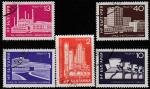 Болгария 1971 год. Здания эпохи социализма, 5 гашёных марок 