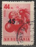Болгария 1959 год. Овощи, 1 гашёная марка с надпечаткой 