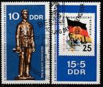 ГДР 1970 год. Национальная молодёжная филвыставка в Карл-Маркс-Штадте, 2 гашёные марки 