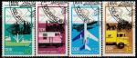 ГДР 1974 год. 100 лет Международному почтовому союзу, 4 гашёные марки 