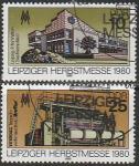 ГДР 1980 год. Лейпцигская осенняя ярмарка, 2 гашёные марки 