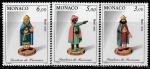 Монако 1995 год. Рождественские статуэтки из Прованса, 3 марки 