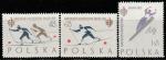 Польша 1962 год. Чемпионат Европы по лыжному спорту в Закопане, 3 марки 