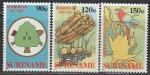 Суринам 1987 год. 40 лет Государственному Лесному управлению, 3 марки 
