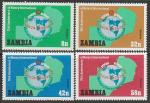 Замбия 1980 год. 75 лет Международной неправительственной ассоциации "Ротари Интернешнл", 4 марки 