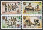 Уганда 1982 год. 75 лет Скаутскому движению, 4 марки 