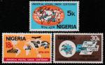 Нигерия 1974 год. 100 лет Всемирному почтовому союзу, 3 марки 