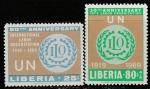 Либерия 1969 год. 50 лет Международной Организации Труда. Эмблема, 2 марки 