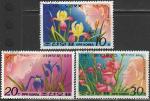 КНДР 1981 год. Цветы, 3 гашёные марки 