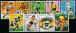 Парагвай 1980 год. Чемпионат мира по футболу 1982 года в Испании, 9 гашёных марок 