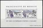 Монако 1988 год. Зимние Олимпийские игры в Калгари, блок 