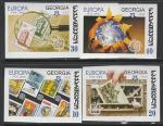 Грузия 2006 год. 50 лет выпуску марок Европа, 4 беззубцовые марки 