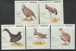 Грузия 2010 год. Птицы Грузии, 5 марок 