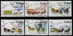 Куба 1981 год. Конные повозки, 6 гашёных марок 