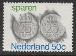 Нидерланды 1975 год. "Накопления". Четверть гульдена, 1 марка 