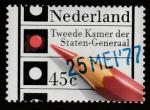 Нидерланды 1977 год. Парламентские выборы, 1 марка с надпечаткой