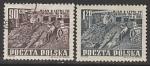 Польша 1951 год. Шестилетний план. Добыча полезных ископаемых, 2 марки (гашёные)