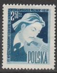 Польша 1957 год. Скрипач Хенрик Венявский, 1 марка Польша 1957 год. Скрипач Хенрик Венявский, 1 марка
