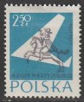 Польша 1958 год. 400 лет польской почте, 1 марка (наклейка)