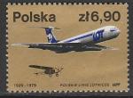 Польша 1979 год. 50 лет Авиакомпании "LOT", 1 марка 
