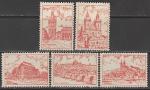 Чехия 1940 год. Города: Прага, Вышеград, 5 марок (непочтовые) (наклейка)