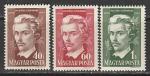 Венгрия 1949 год. Венгерский поэт Шандор Петефи, 3 марки 