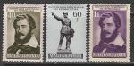 Венгрия 1952 год. Национальный герой Лайош Кошут, 3 марки (наклейка)