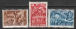 Венгрия 1951 год. 1 Мая - день трудящихся, 3 марки (наклейка)