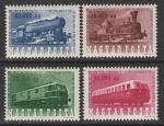 Венгрия 1946 год. 100 лет венгерской железной дороге, 4 марки (наклейка)