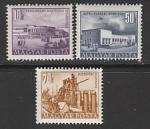 Венгрия 1953 год. Строительство, 3 марки (наклейка)