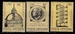 Ватикан 1972 год. Церковь Святого Петра, архитектор Донато дАнджело, чертёж, 3 марки 