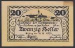 Нотгельд 20 пфеннингов. Германия 1920 год