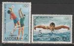 Андорра (Исп. почта) 1972 год. Летние Олимпийские игры в Мюнхене, 2 марки Андорра (Исп. почта) 1972 год. Летние Олимпийские игры в Мюнхене, 2 марки
