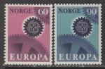 Норвегия 1967 год. Европа СЕРТ, 2 марки 