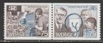 Швеция 1974 год. 50 лет Шведскому телевещанию, пара марок 