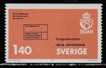 Швеция 1975 год. 50 лет Шведскому почтовому чеку, 1 марка 