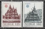 Норвегия 1978 год. Европа СЕРТ. Архитектурные памятники, 2 марки 