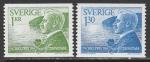 Швеция 1976 год. Лауреат Нобелевской премии по литературе Вернер фон Хейденстам, 2 марки 