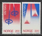 Норвегия 1982 год. Чемпионат мира по лыжным гонкам в Осло, 2 марки 