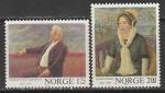 Норвегия 1982 год. Литераторы. Живопись, 2 марки 